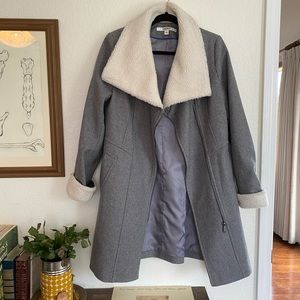 COPY - Fitted DKNY peacoat size ten-grey pea coat